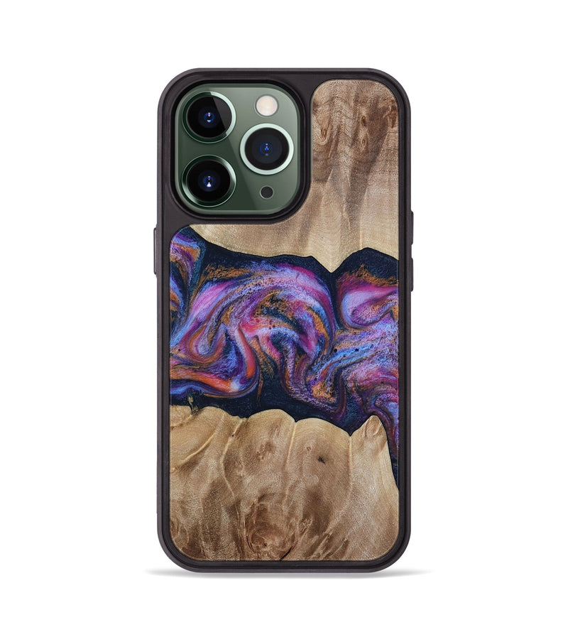 iPhone 13 Pro Wood Phone Case - Tina (Blue, 812716)