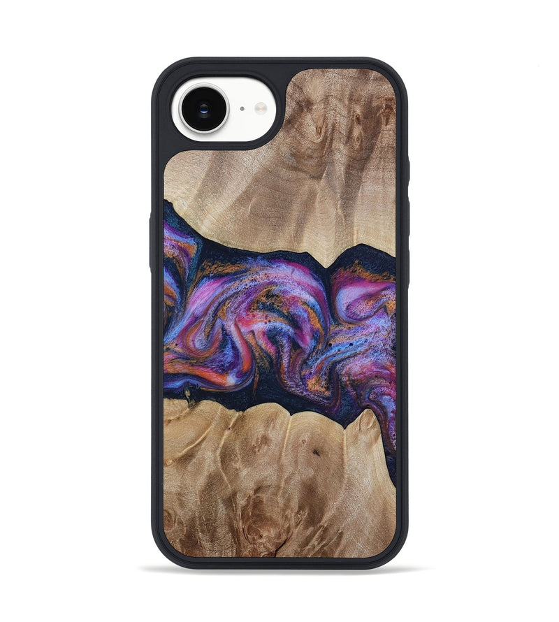 iPhone 16e Wood Phone Case - Tina (Blue, 812716)