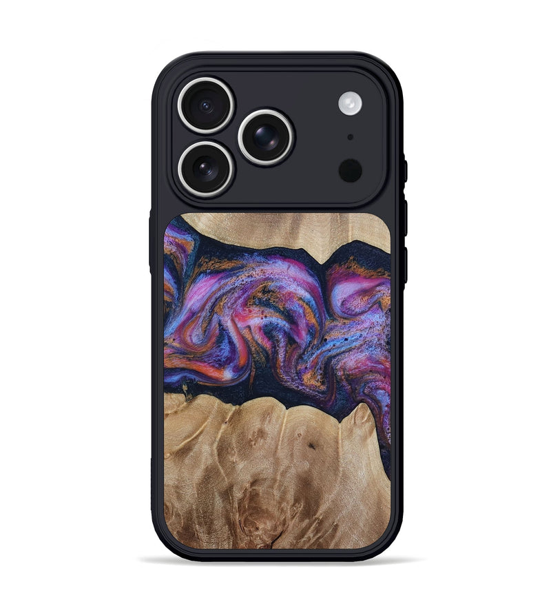iPhone 17 Pro Wood Phone Case - Tina (Blue, 812716)