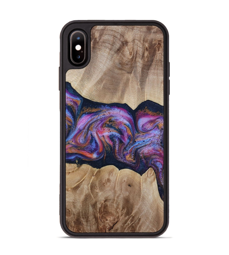 iPhone Xs Max Wood Phone Case - Tina (Blue, 812716)