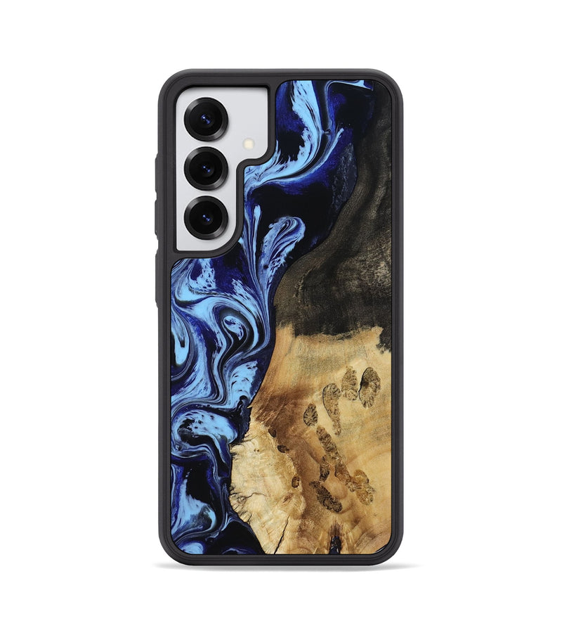 Galaxy S25 Wood Phone Case - Jeanie (Blue, 812717)