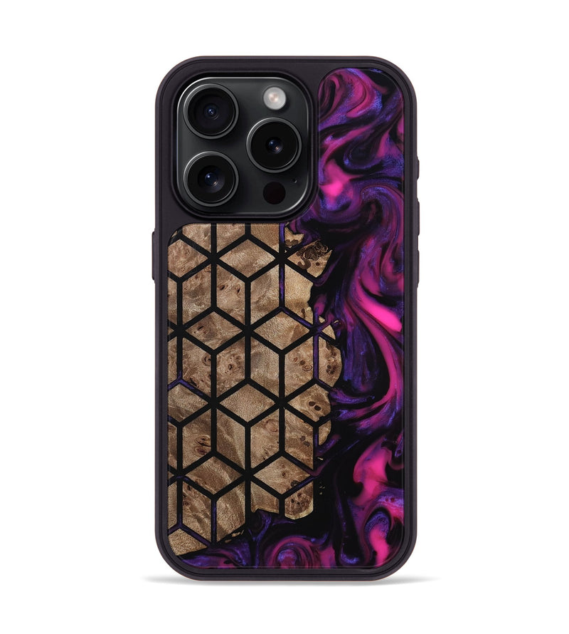 iPhone 15 Pro Wood Phone Case - Florene (Pattern, 812724)