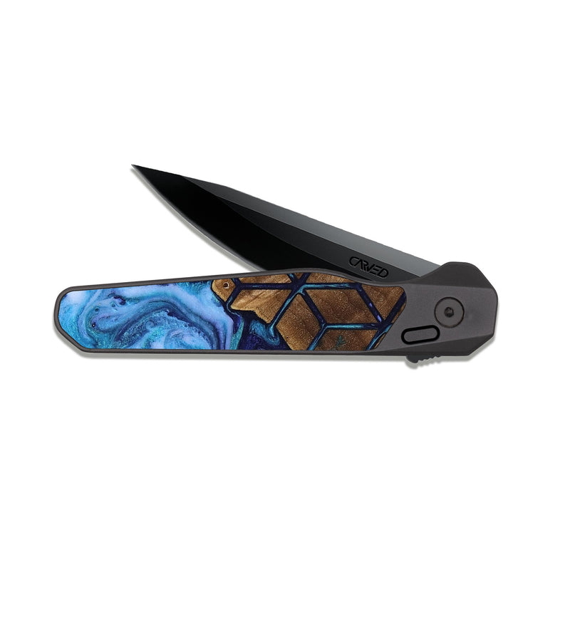 EDC Dark Slate Wood Pocket Knife - Emily (Pattern, 812731)