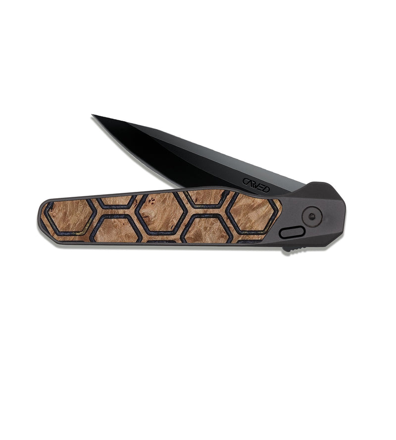 EDC Dark Slate Wood Pocket Knife - Aaron (Pattern, 812736)