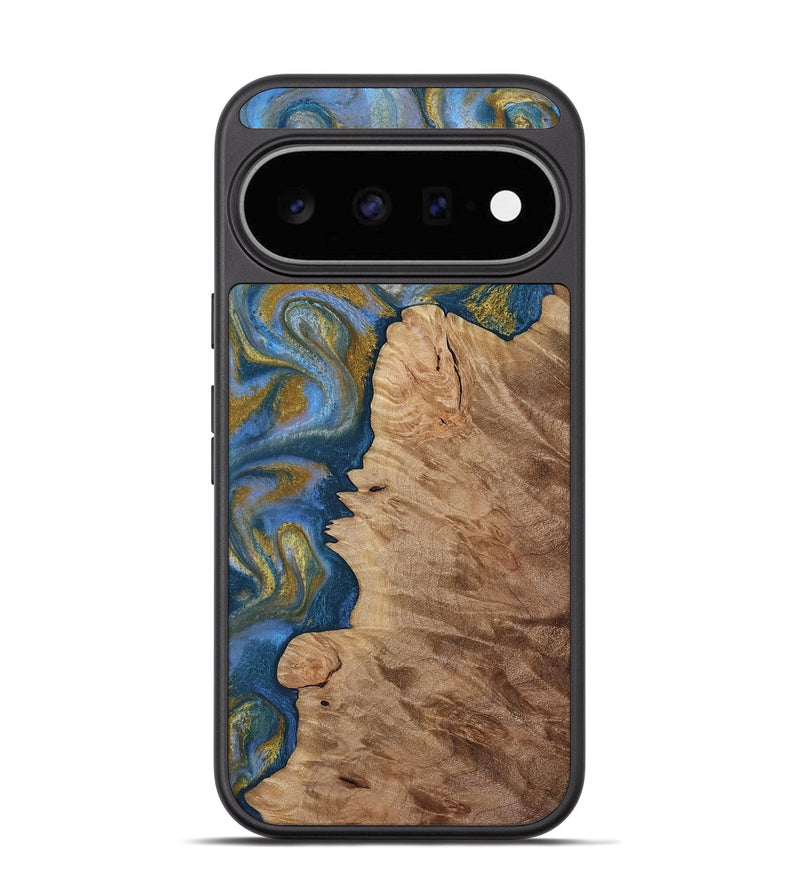 Pixel 11 Wood Phone Case - Hermon (Teal & Gold, 812769)