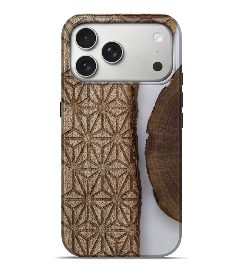 iPhone 17 Pro Max Wood Live Edge Phone Case - Maurice (Clear, 812807)