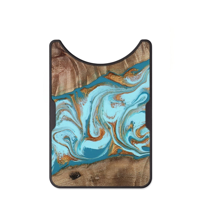 Alloy Wood Wallet - Kyson (Teal & Gold, 812813)