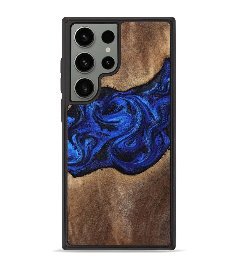 Galaxy S23 Ultra Wood Phone Case - Robbin (Blue, 812843)