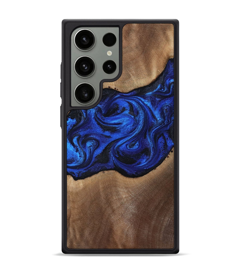 Galaxy S24 Ultra Wood Phone Case - Robbin (Blue, 812843)