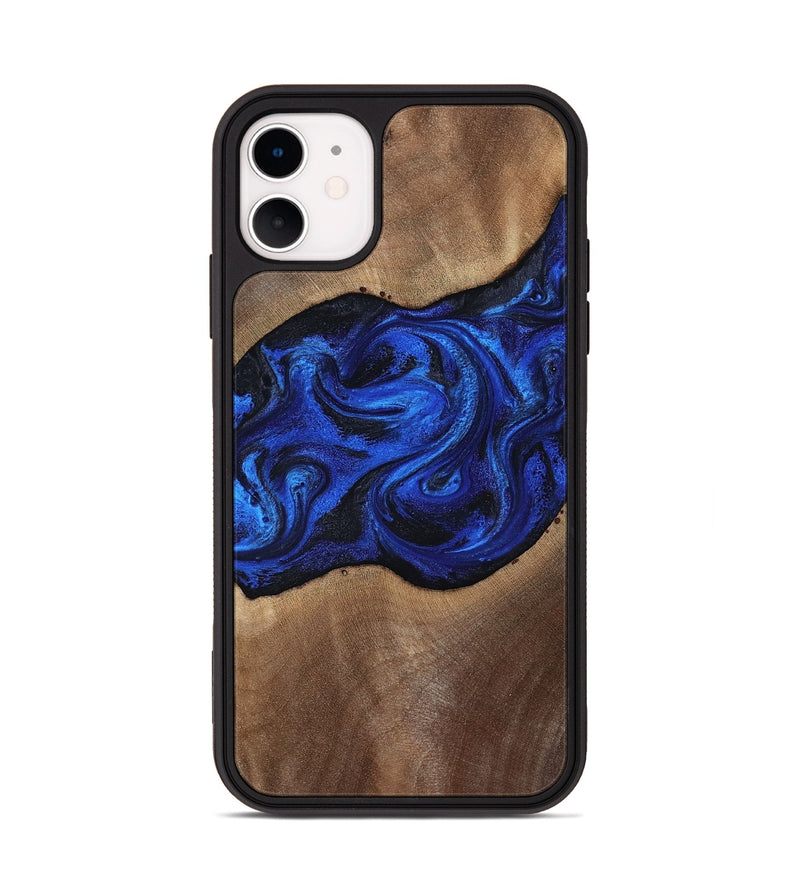 iPhone 11 Wood Phone Case - Robbin (Blue, 812843)