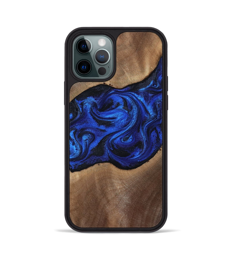 iPhone 12 Pro Wood Phone Case - Robbin (Blue, 812843)