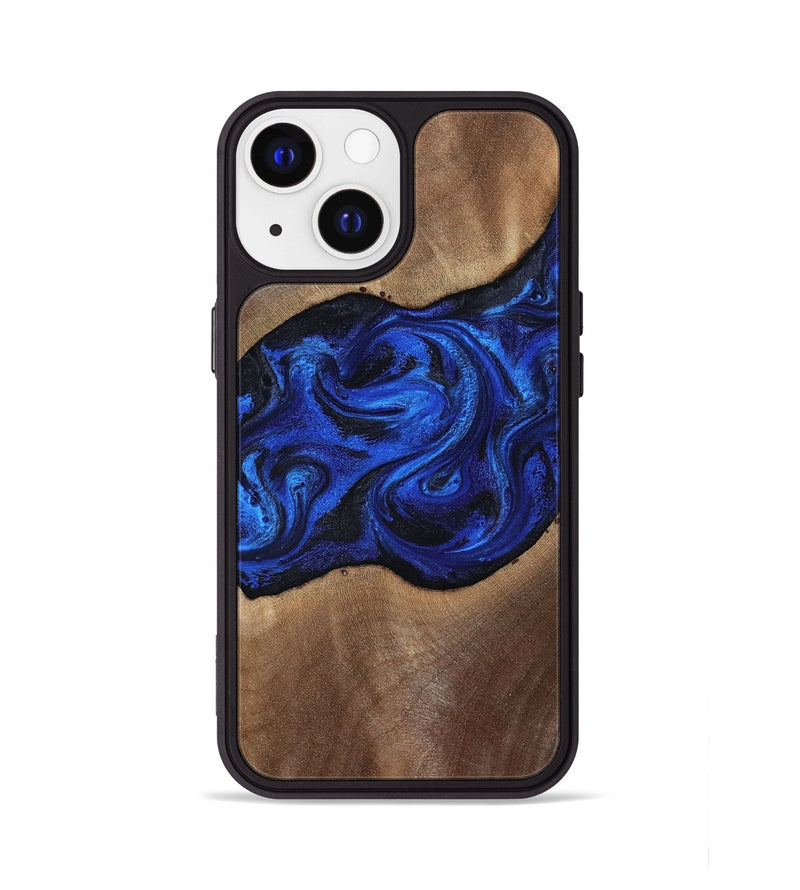 iPhone 13 Wood Phone Case - Robbin (Blue, 812843)