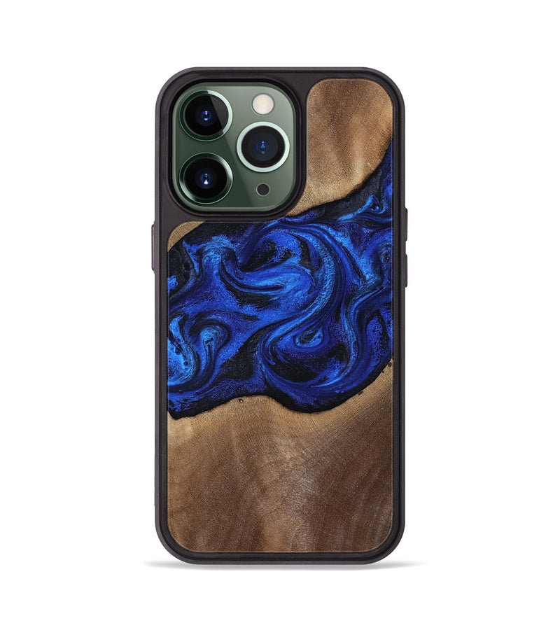 iPhone 13 Pro Wood Phone Case - Robbin (Blue, 812843)