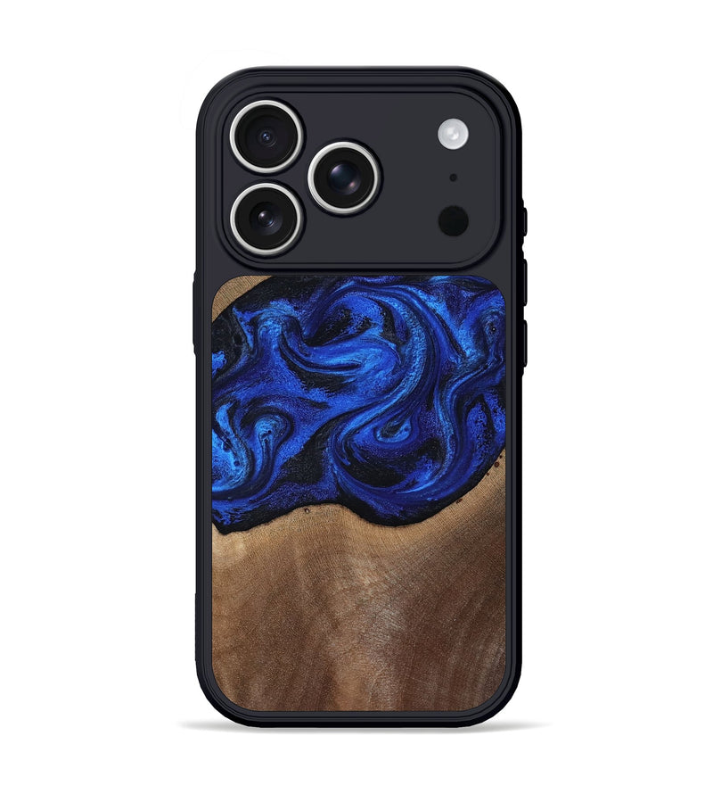 iPhone 17 Pro Wood Phone Case - Robbin (Blue, 812843)