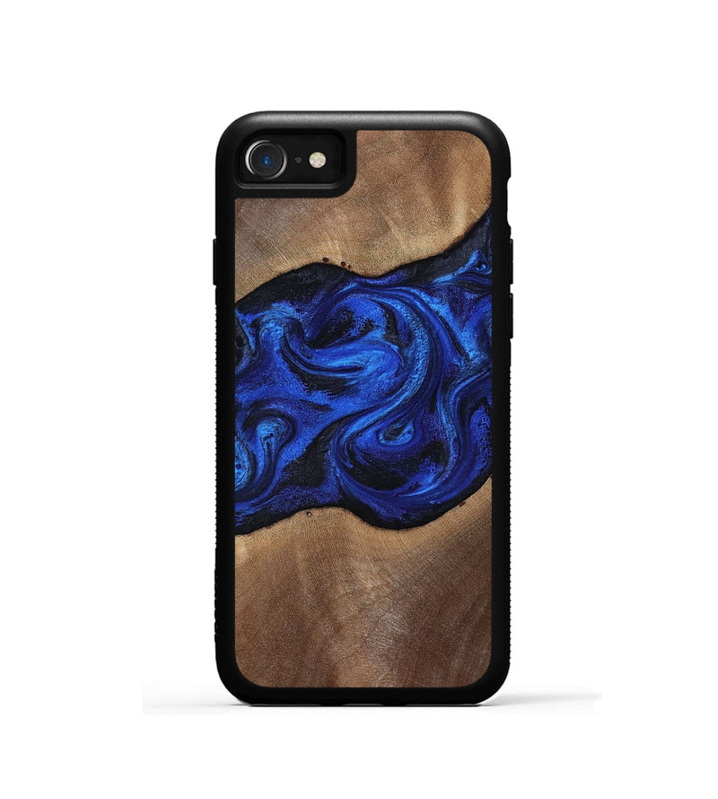 iPhone SE Wood Phone Case - Robbin (Blue, 812843)