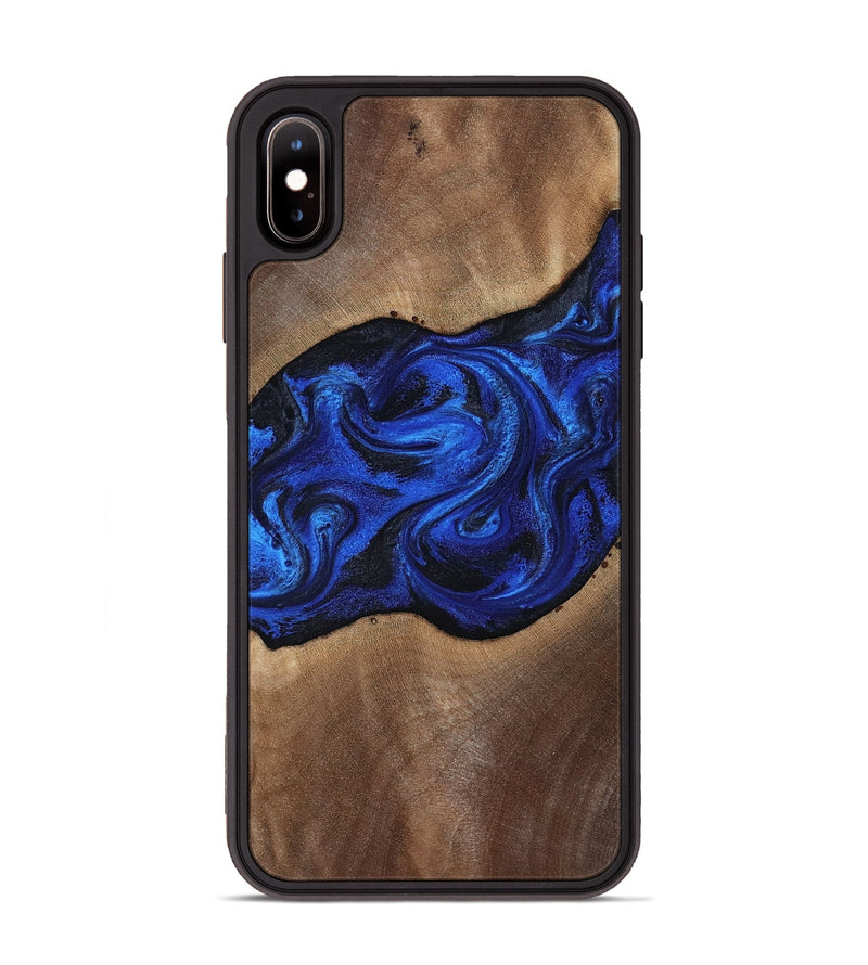 iPhone Xs Max Wood Phone Case - Robbin (Blue, 812843)