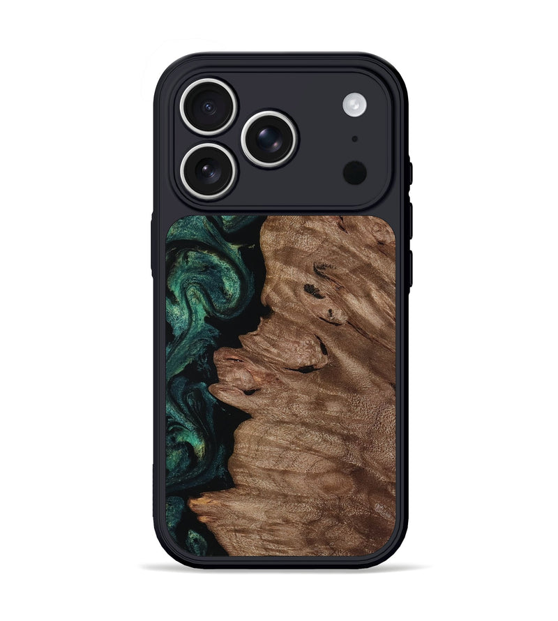 iPhone 17 Pro Wood Phone Case - Leatha (Green, 812878)
