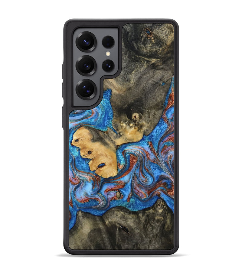 Galaxy S25 Ultra Wood Phone Case - Bristol (Teal & Gold, 812882)