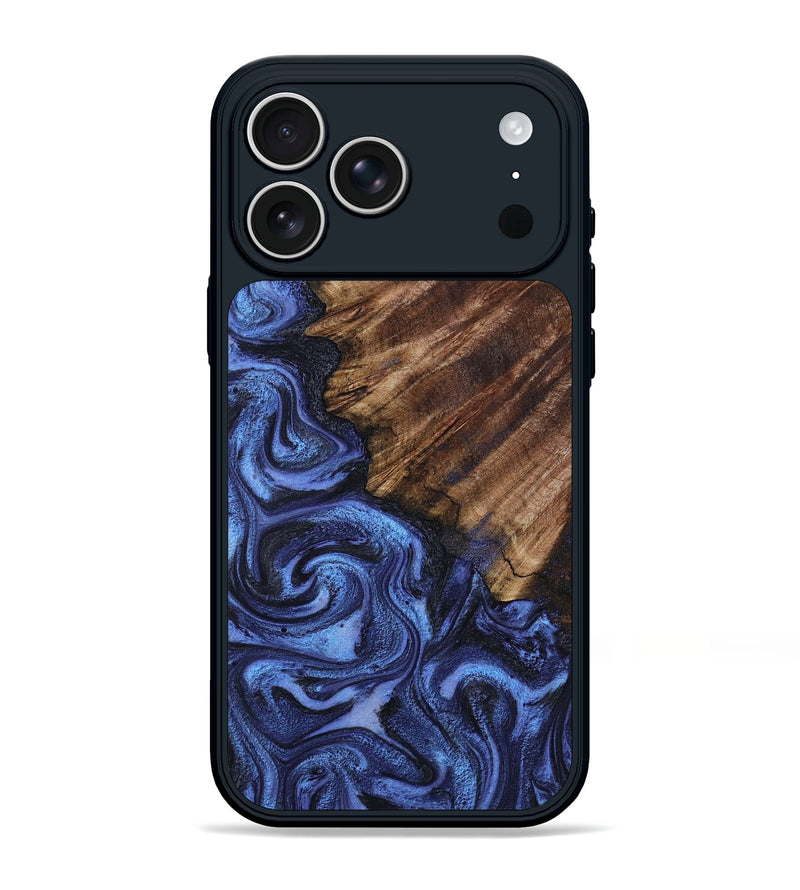 iPhone 17 Pro Max Wood Phone Case - Otho (Blue, 812907)