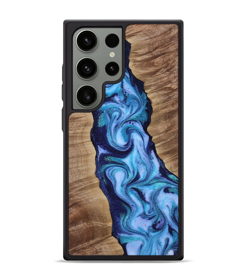Galaxy S24 Ultra Wood Phone Case - Treva (Blue, 812911)