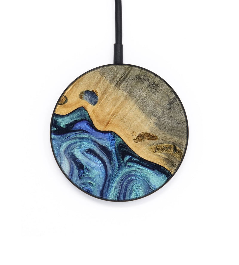 Circle Wood Wireless Charger - Cecil (Blue, 812912)