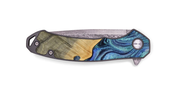 EDC Wood Pocket Knife - Cecil (Blue, 812912)