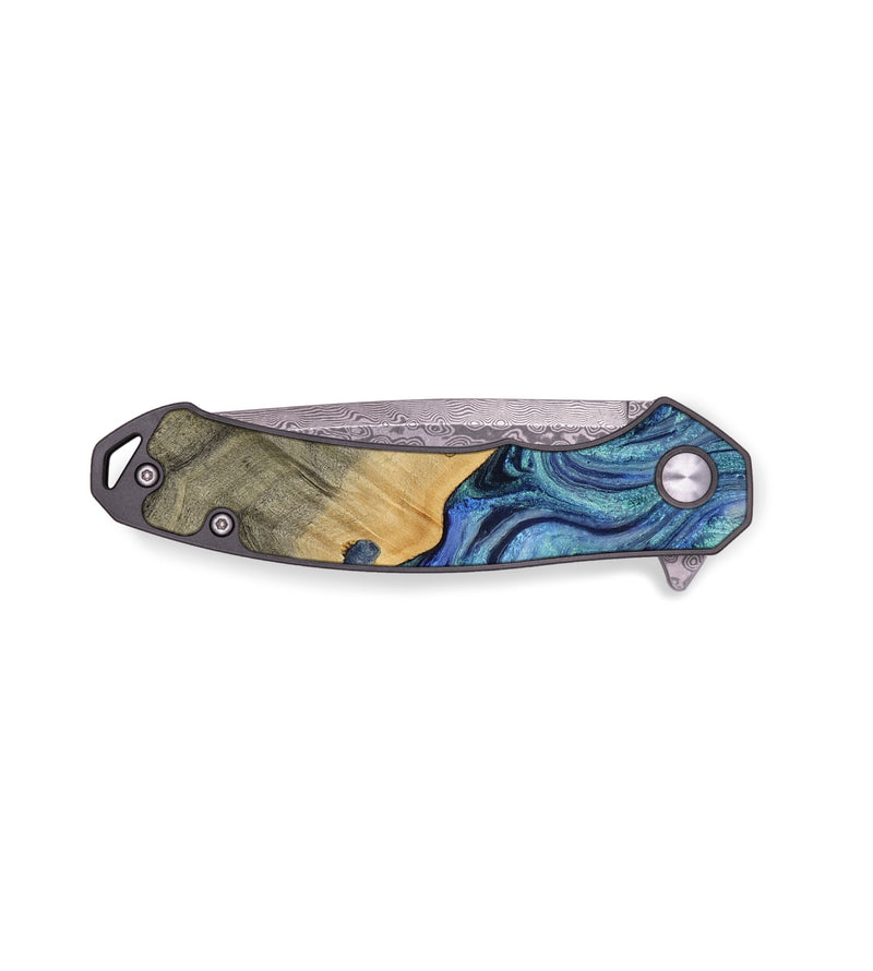 EDC Wood Pocket Knife - Cecil (Blue, 812912)