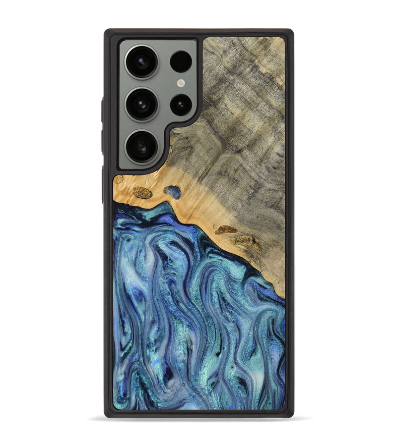 Galaxy S23 Ultra Wood Phone Case - Cecil (Blue, 812912)
