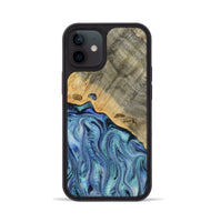 iPhone 12 Wood Phone Case - Cecil (Blue, 812912)