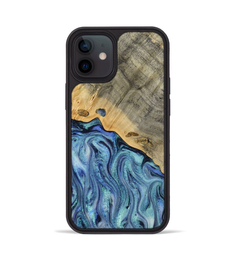 iPhone 12 Wood Phone Case - Cecil (Blue, 812912)