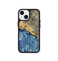 iPhone 13 mini Wood Phone Case - Cecil (Blue, 812912)
