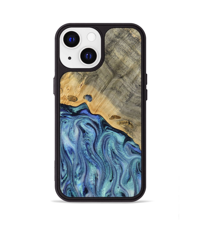 iPhone 13 Wood Phone Case - Cecil (Blue, 812912)