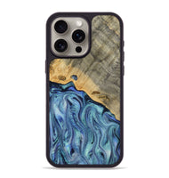 iPhone 15 Pro Max Wood Phone Case - Cecil (Blue, 812912)