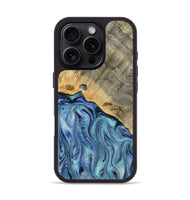 iPhone 16 Pro Wood Phone Case - Cecil (Blue, 812912)