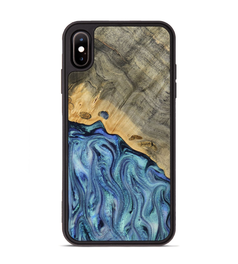 iPhone Xs Max Wood Phone Case - Cecil (Blue, 812912)