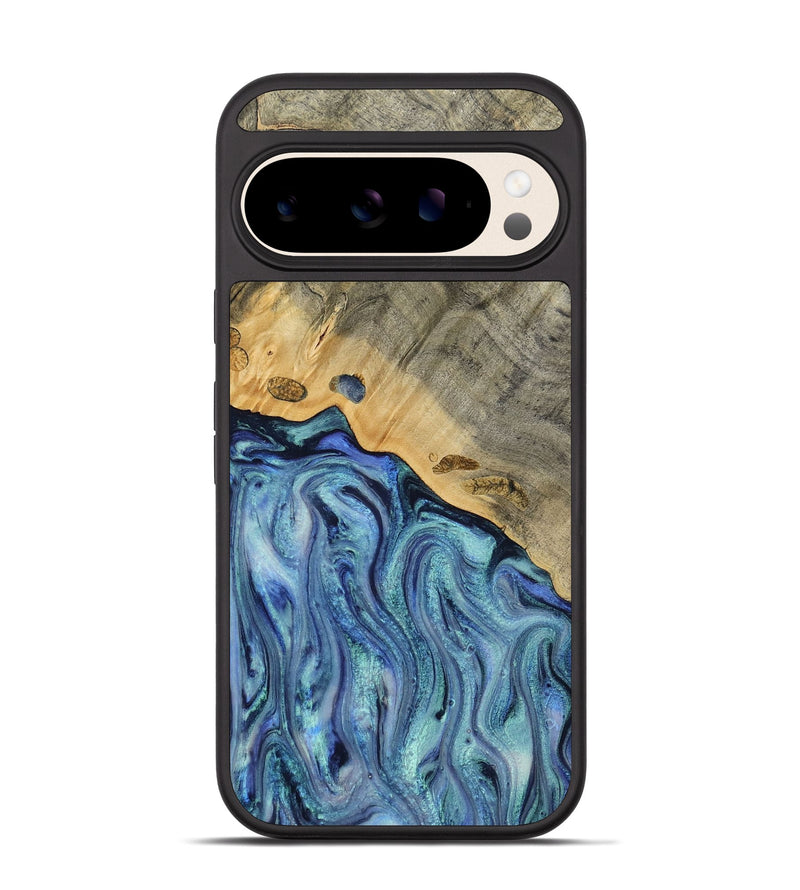 Pixel 10 Wood Phone Case - Cecil (Blue, 812912)