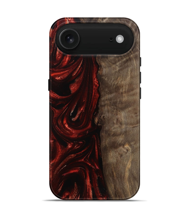 iPhone 17 Air Wood Live Edge Phone Case - Uriah (Red, 812948)