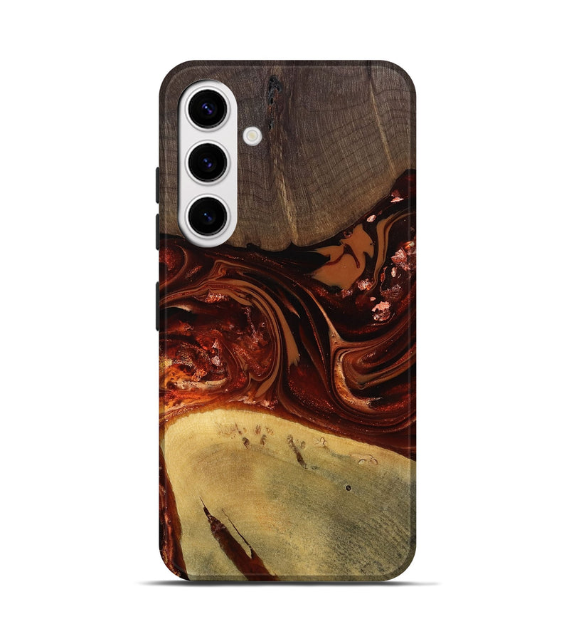 Galaxy S25 Wood Live Edge Phone Case - Kasen (Red, 812949)