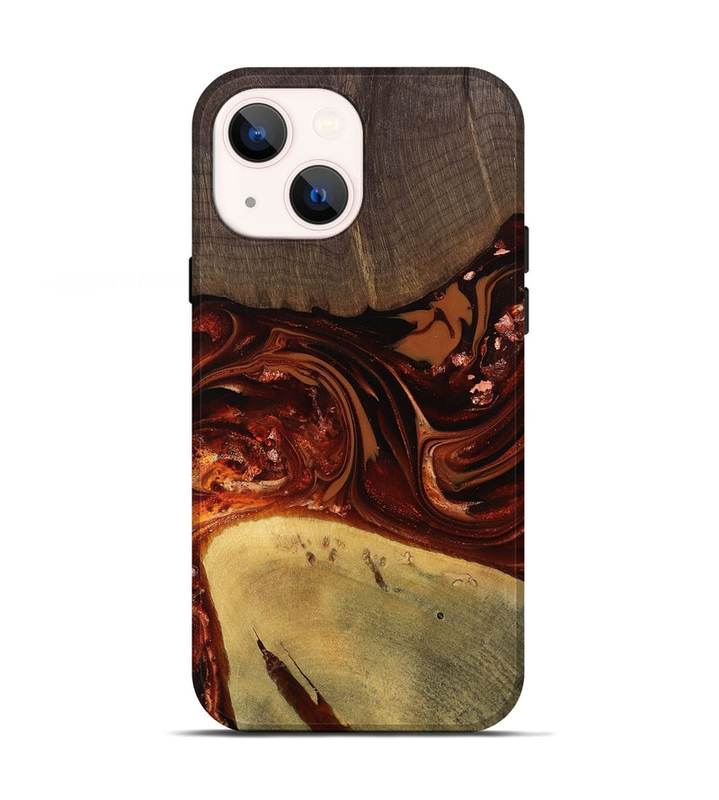 iPhone 13 Wood Live Edge Phone Case - Kasen (Red, 812949)