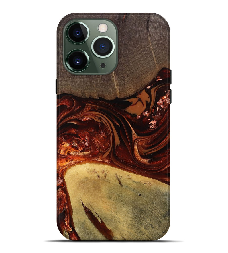 iPhone 13 Pro Max Wood Live Edge Phone Case - Kasen (Red, 812949)