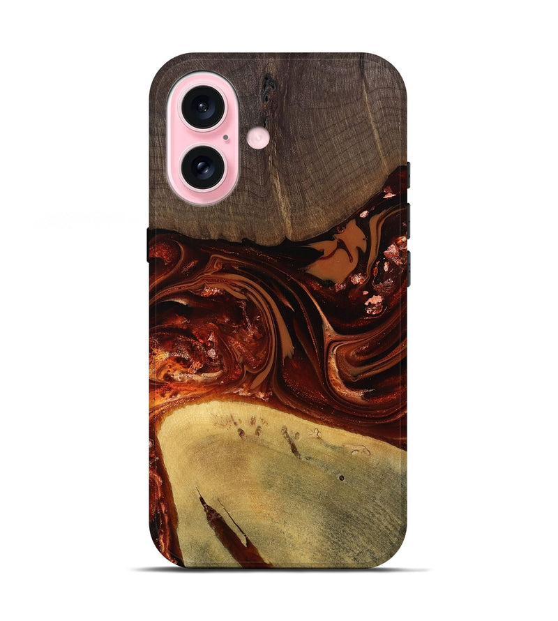 iPhone 17 Wood Live Edge Phone Case - Kasen (Red, 812949)