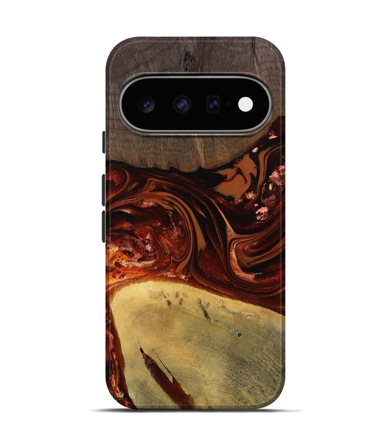 Pixel 11 Pro Wood Live Edge Phone Case - Kasen (Red, 812949)