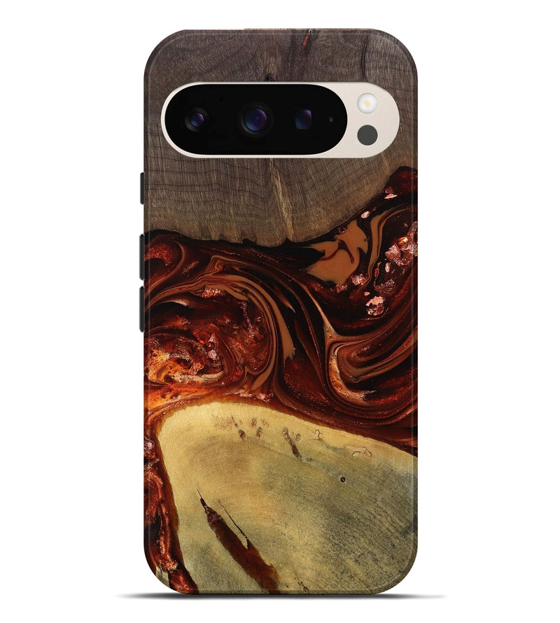Pixel 9 Pro XL Wood Live Edge Phone Case - Kasen (Red, 812949)