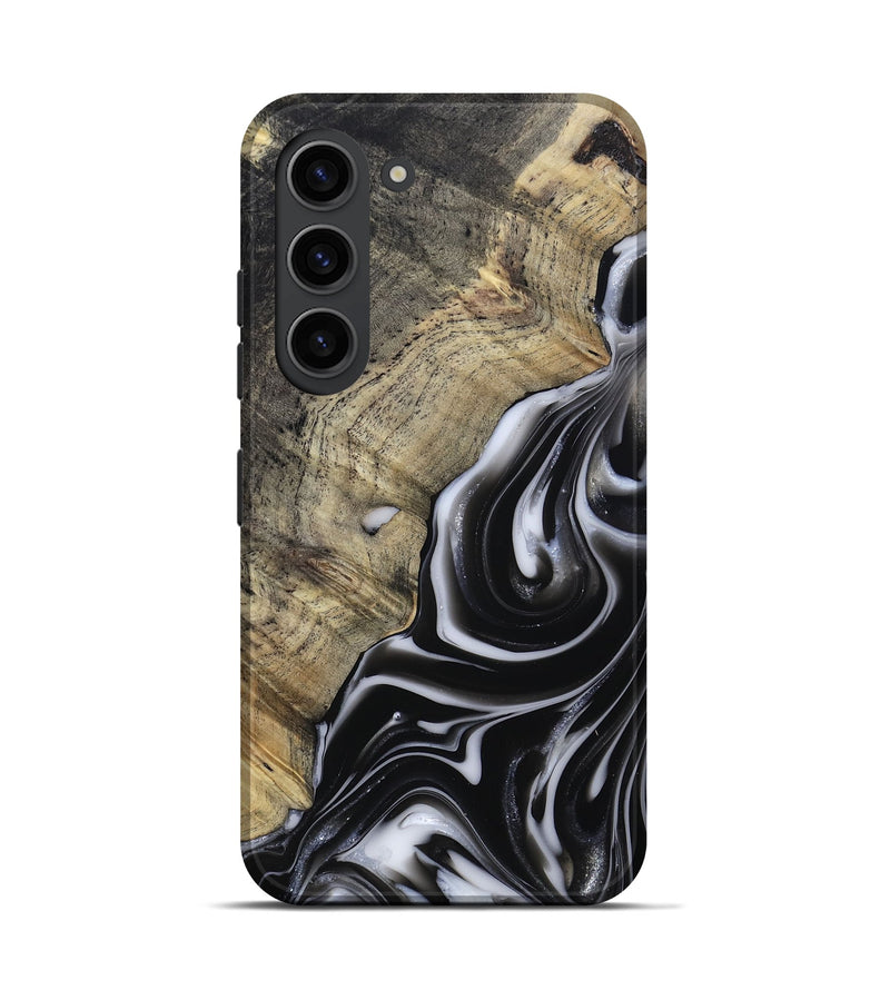 Galaxy S23 Wood Live Edge Phone Case - Billy (Black & White, 812951)