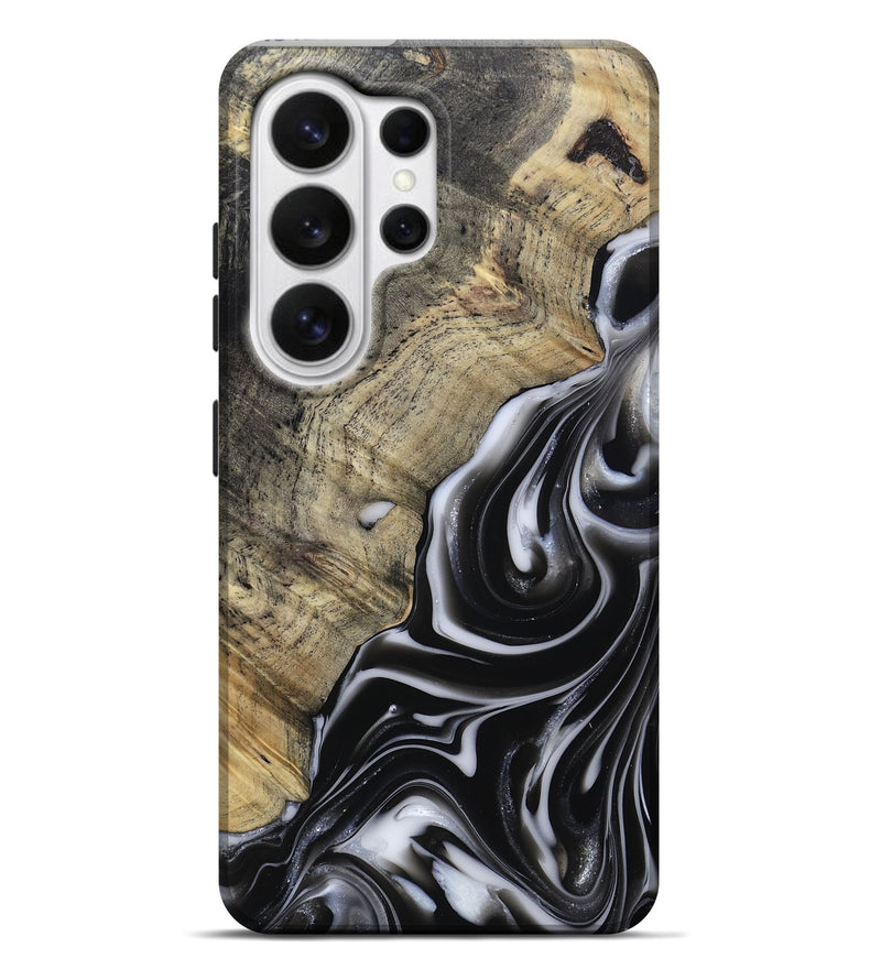 Galaxy S26 Ultra Wood Live Edge Phone Case - Billy (Black & White, 812951)
