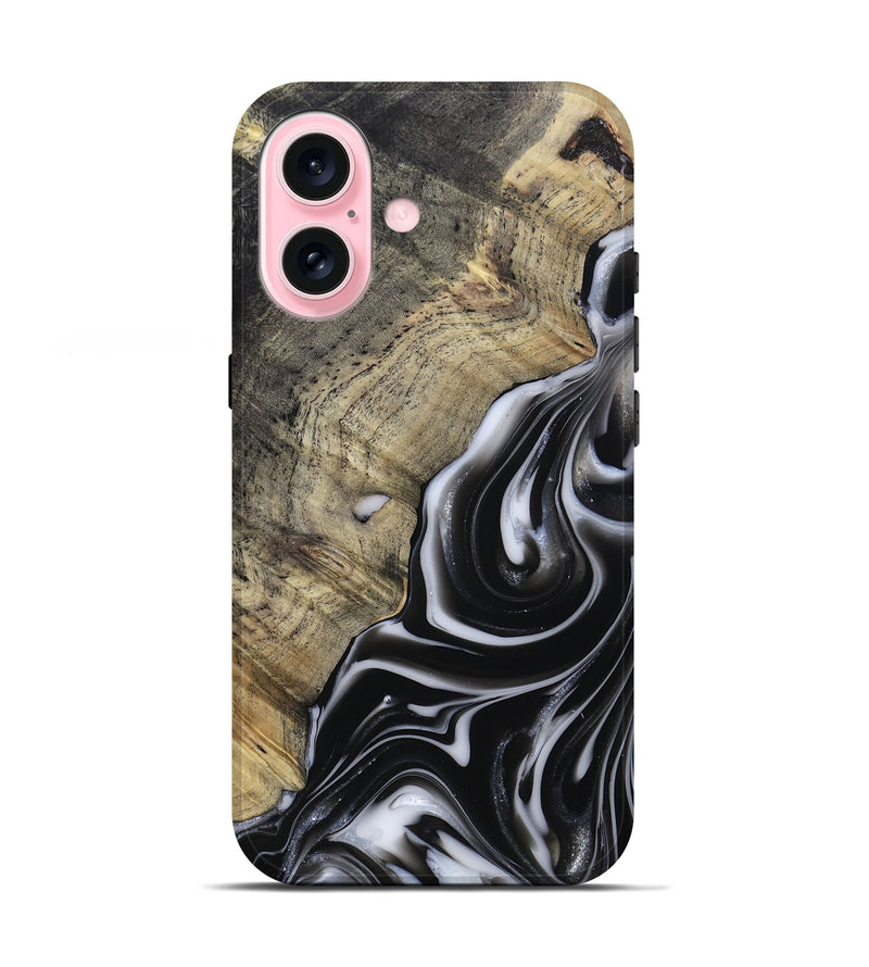 iPhone 17 Wood Live Edge Phone Case - Billy (Black & White, 812951)