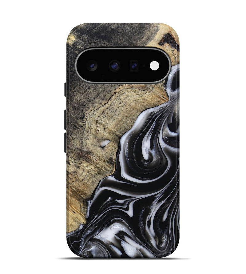 Pixel 11 Wood Live Edge Phone Case - Billy (Black & White, 812951)