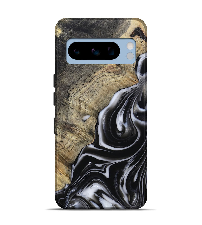 Pixel 8 Pro Wood Live Edge Phone Case - Billy (Black & White, 812951)