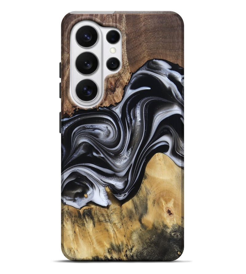 Galaxy S26 Ultra Wood Live Edge Phone Case - Raina (Black & White, 812952)
