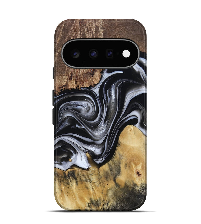 Pixel 11 Wood Live Edge Phone Case - Raina (Black & White, 812952)